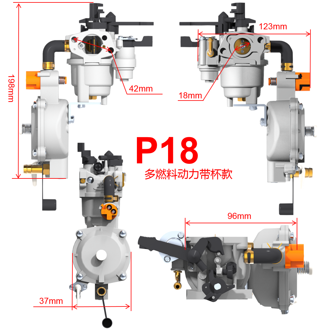 Generator set carburetor, 188F carburetor, GX390 engine carburetor